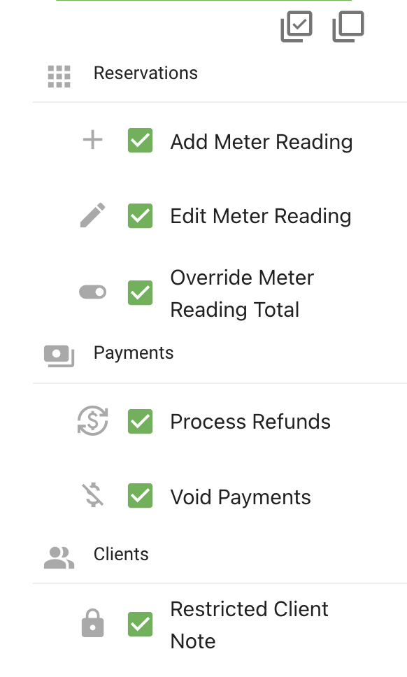 Restricted Client Note privilege under the Clients group