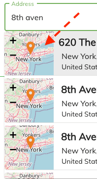 Interactive results mini map