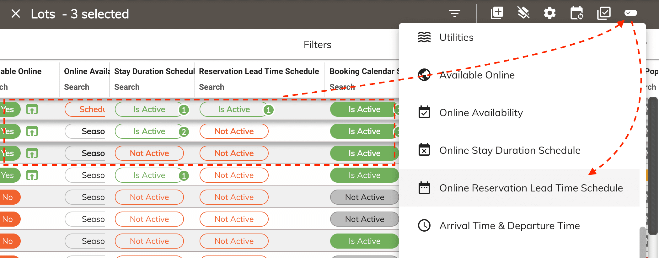 bulk add lot lead time rule