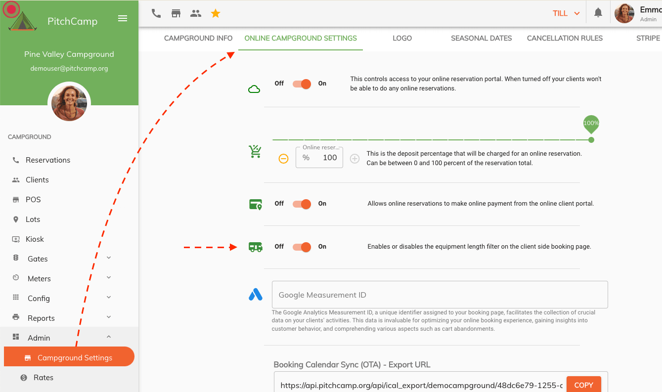 min max length booking page view