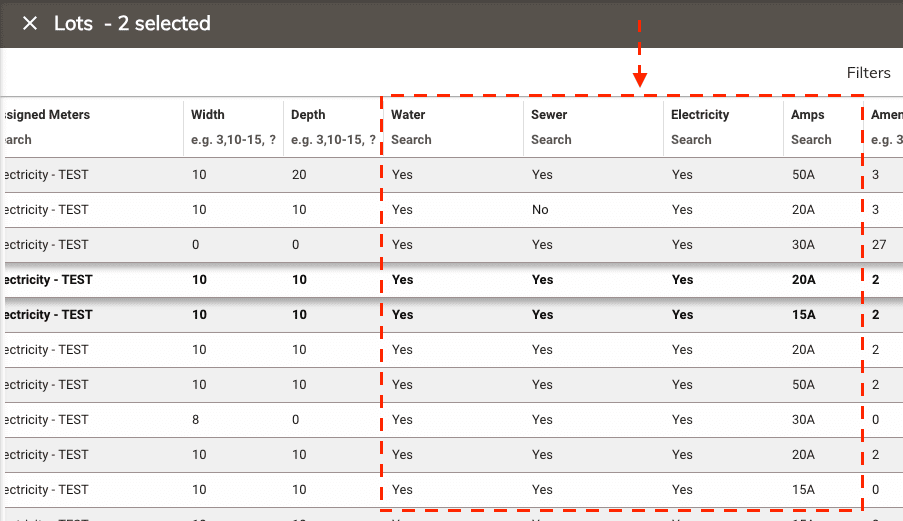 stay duration rule grid view