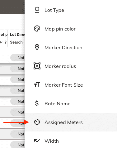 meter lot assign