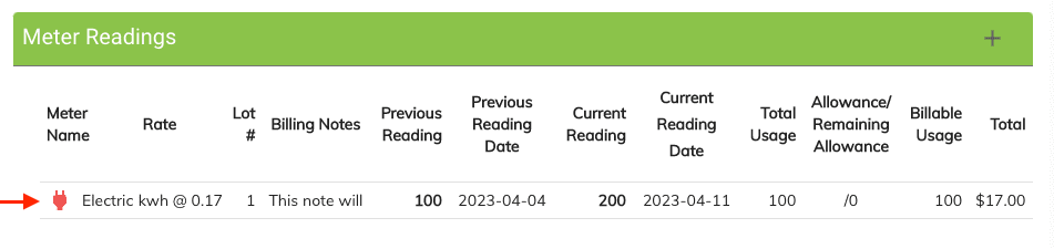 Edit meter reading from reservation