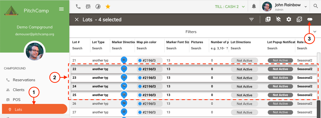 meter lot assign