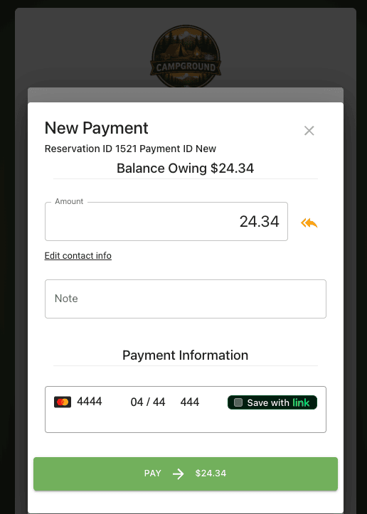 Payment form