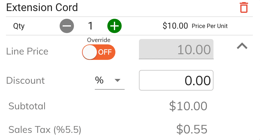 pos expand cart options