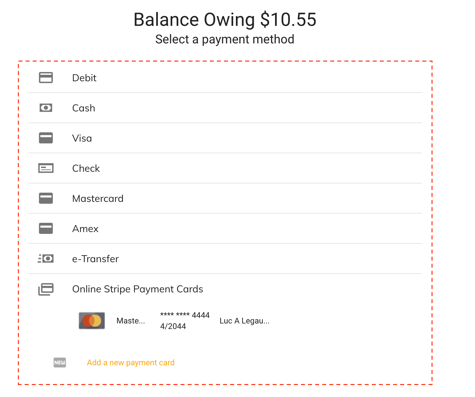 pos payment methods