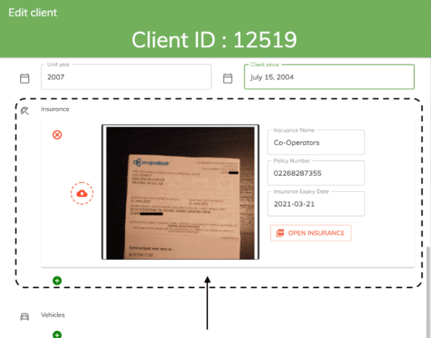 campground booking client insurance