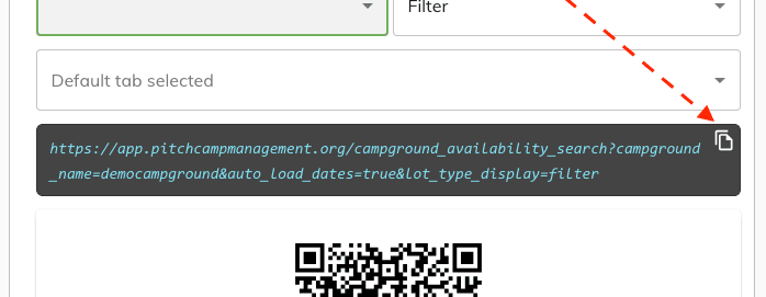 booking page url copy