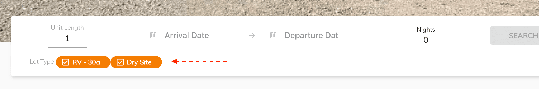 booking page url lot type