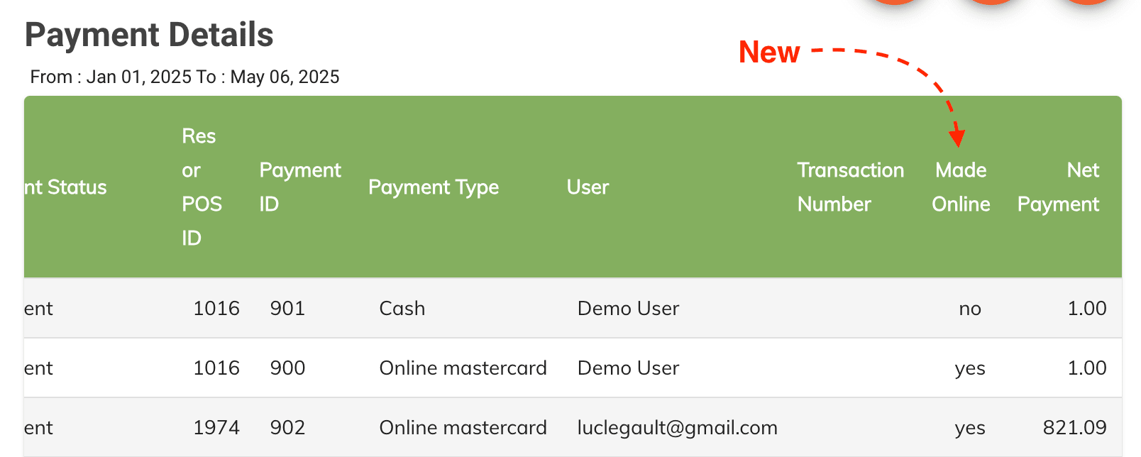 payment percentage report make online field