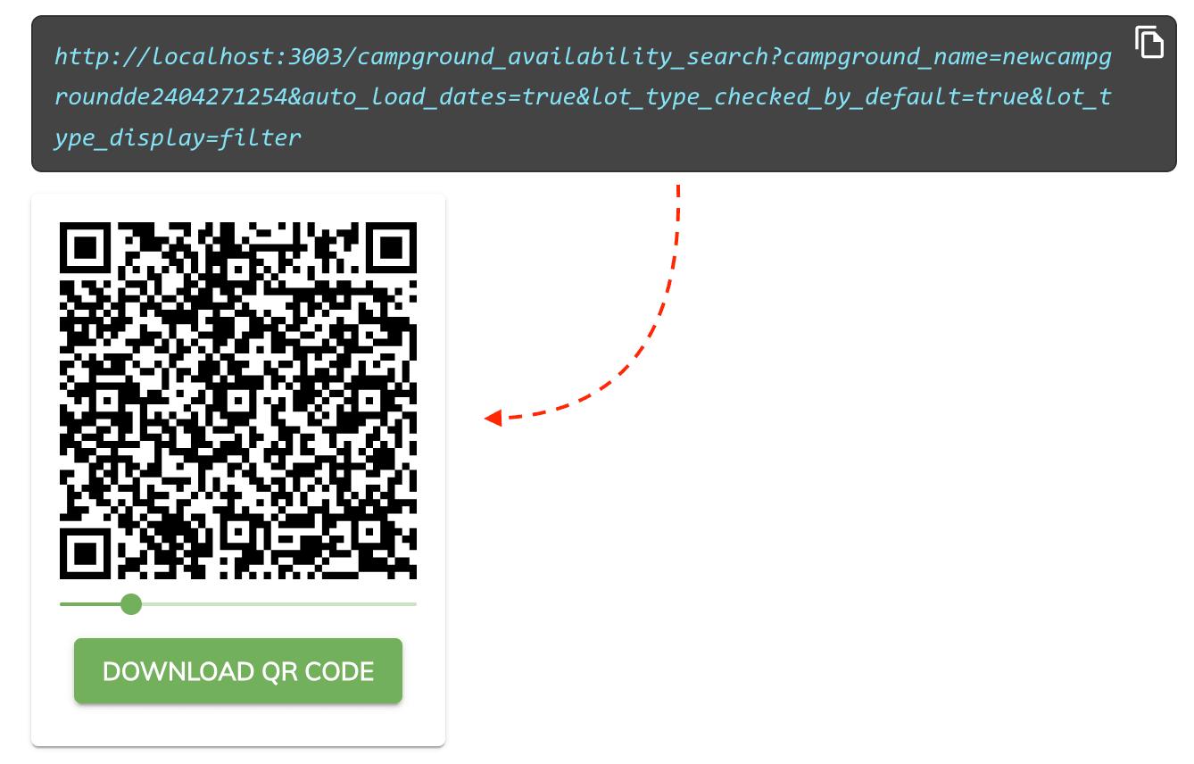 booking page qr code